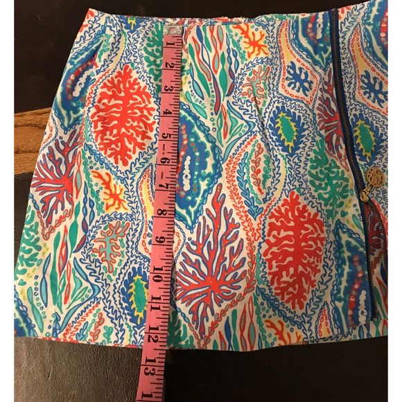 Lilly Pulitzer Auden Multi Color Let Minnow Print Skort with Zipper - Size 00 - Picture 6 of 10